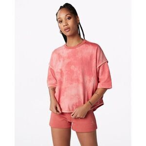 Converse Vented Mesh Top Size Small Coral Pink Tie Dye Logo